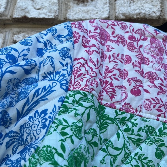 Roller Rabbit Multicolor Block Print Cotton Quilted Jacket - Picture 10 of 13